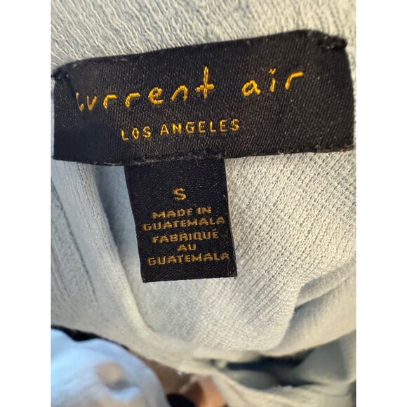 Current Air Womens Light Blue Textured Tie-Back Top S - Picture 4 of 6